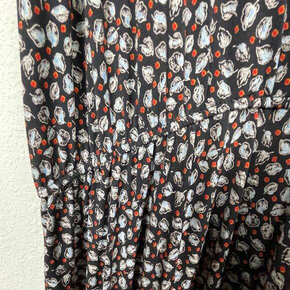 Molly Isadora Women's Plus Size 4X Maxi Dress Leaf Motif Surplice Neckline - Picture 4 of 6